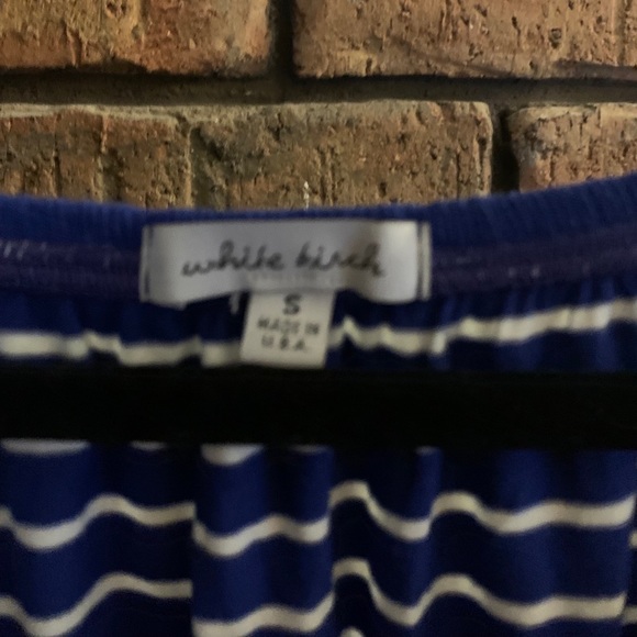 NWOT White Birch Navy and White Striped Top S - Picture 3 of 3